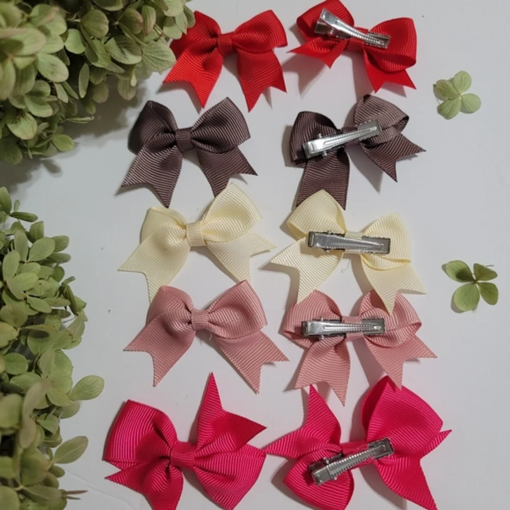 NWT Holiday Bow Hair Clips Hairbows Girls Toddlers Emo Fall Fashion Wedding Boho